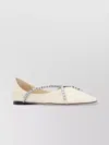 Jimmy Choo Embellished Strap Patent Finish Pointed Toe