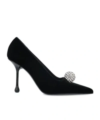JIMMY CHOO JIMMY CHOO EMBELLISHED VELVET PUMPS