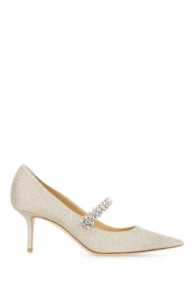 JIMMY CHOO EMBELLISHMENT LEATHER BING PUMP