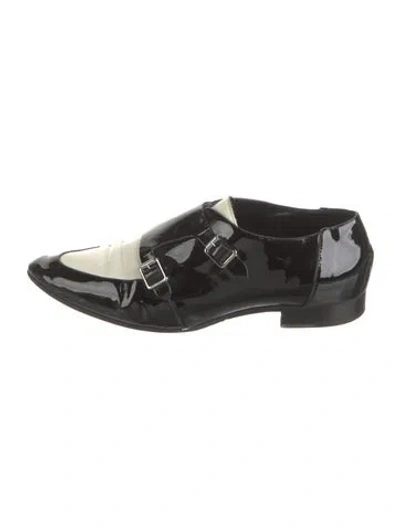 Pre-owned Jimmy Choo Embossed Leather Oxfords In Black