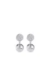 Jimmy Choo Embossed Logo Earrings In 银色