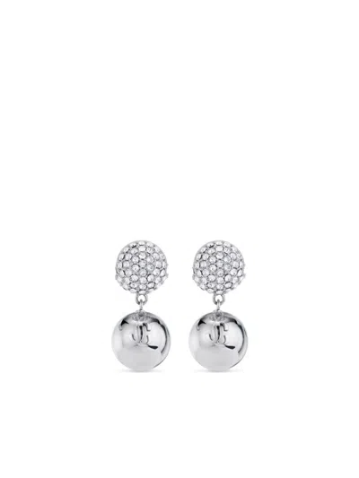 JIMMY CHOO EMBOSSED LOGO EARRINGS