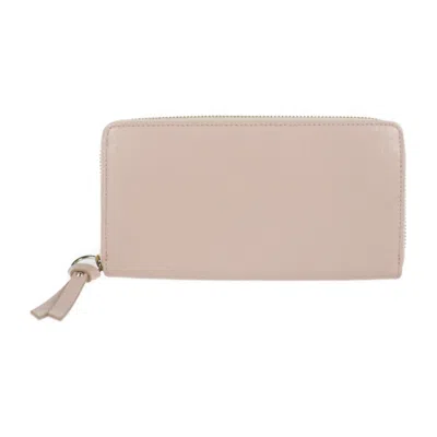 Pre-owned Jimmy Choo Embossed Long Wallet (bi-fold) () In Pink