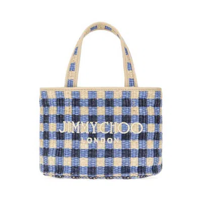 Jimmy Choo Embroidered Raffia Mini Beach Handbag Marmixecr Borse A Mano In Multi