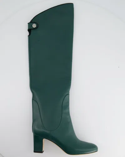 Jimmy Choo Emerald Knee High Boots In Green