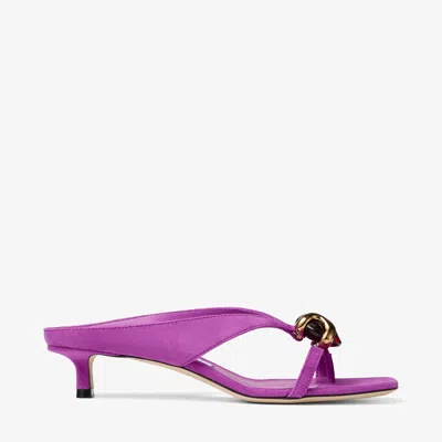 Jimmy Choo Emeri Stone 35 Mule In Violet Orchid In Purple