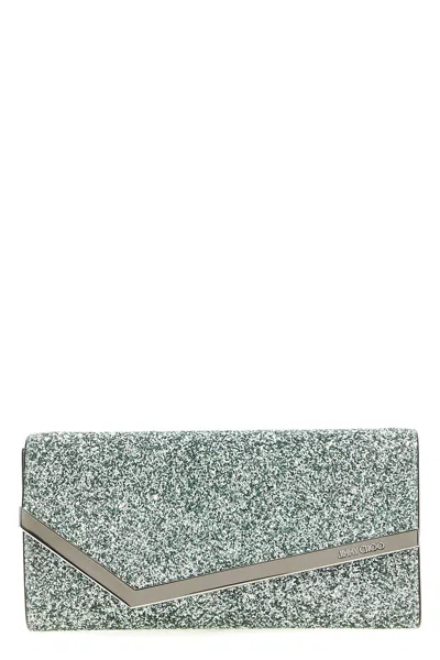 Jimmy Choo 'emmie' Clutch In Green
