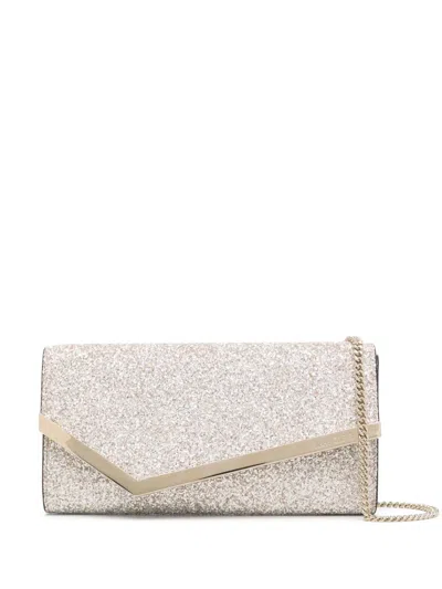 Jimmy Choo Emmie Clutch Bag In Neutro