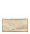 Jimmy Choo Emmie Clutch In Mirror Fabric In Gold