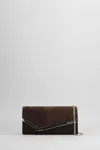 Jimmy Choo Envelope Suede Clutch Bag In Brown