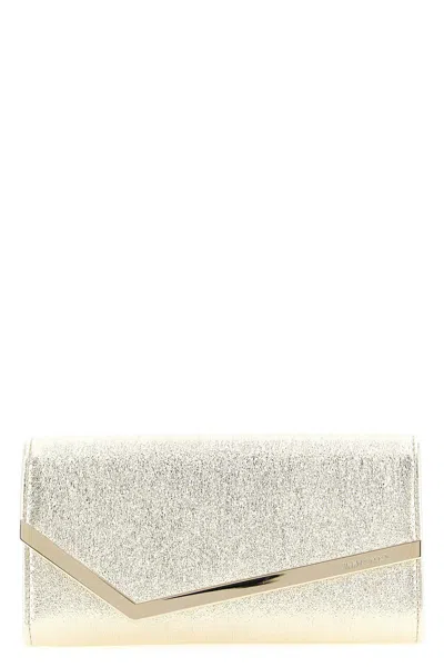 Jimmy Choo 'emmie' Clutch In Gold