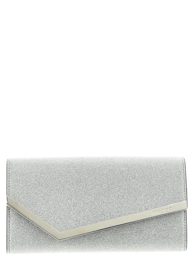 Jimmy Choo Emmie Clutch In Silver