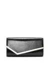 Jimmy Choo Emmie Crossbody Clutch In Black/light Gold