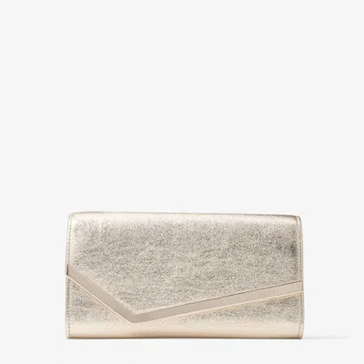 Jimmy Choo Emmie Envelope Clutch In Platinumlg
