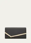 Jimmy Choo Emmie Patent Leather Clutch Bag In Black