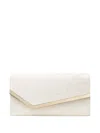 Jimmy Choo Emmie Floral Chain Clutch Bag In White