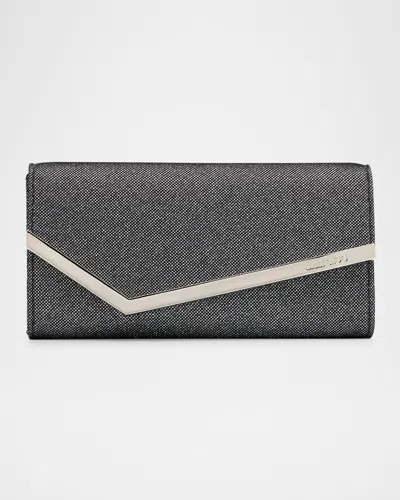Jimmy Choo Emmie Glitter Clutch Bag In Cosmo