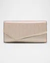 Jimmy Choo Metallic Envelope Clutch Chain Removable In Macaron