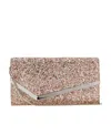 Jimmy Choo Embellished Fabric Emmie Clutch In Nude
