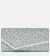 Jimmy Choo Clutch Emmie Mit Glitter In Blau