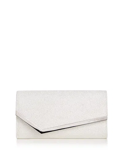 Jimmy Choo Emmie Glitter Clutch In Pink
