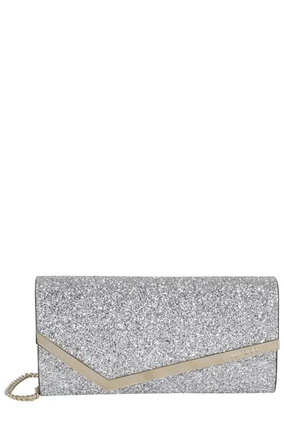 Jimmy Choo Emmie Logo-debossed Clutch Bag In Multi