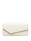 Jimmy Choo Emmie Patent Leather Clutch Bag In White