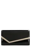 Jimmy Choo Emmie Leather Wallet On Chain In Black