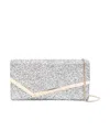 Jimmy Choo Emmie Logo-debossed Clutch Bag In White