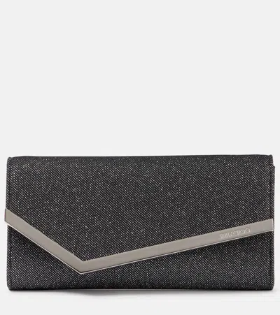 Jimmy Choo Emmie Metallic Clutch In Silver