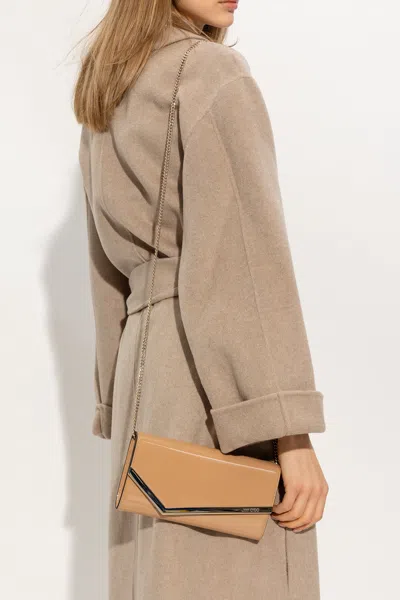 Jimmy Choo ‘emmie' Patent Clutch In Beige