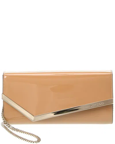 Jimmy Choo Emmie Patent Continental Wallet In Brown
