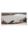 Jimmy Choo Emmie Patent Leather Clutch In Silver