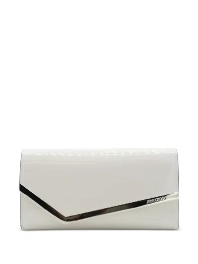 Jimmy Choo Emmie Patent-leather Clutch Bag In Red