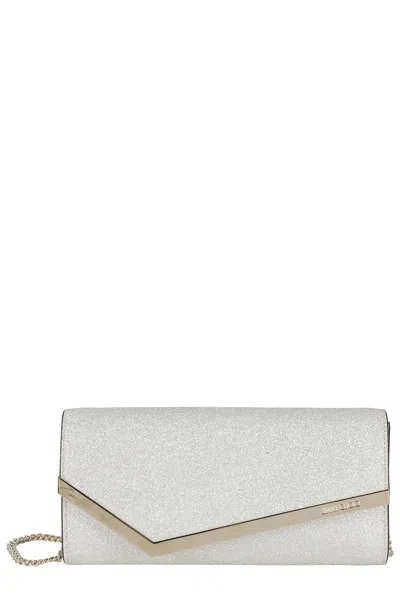 Jimmy Choo Emmie Bag In Platinum Ice