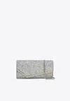 Jimmy Choo Emmie Logo-debossed Clutch Bag In Silver