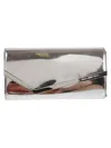 Jimmy Choo Emmie Patent Leather Clutch In Silver