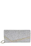 Jimmy Choo Emmie Logo-debossed Clutch Bag In Silver Light Gold