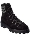 Jimmy Choo Eshe Suede Hiking Boot In Black