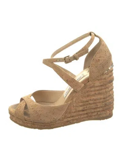 Pre-owned Jimmy Choo Espadrilles In Neutral