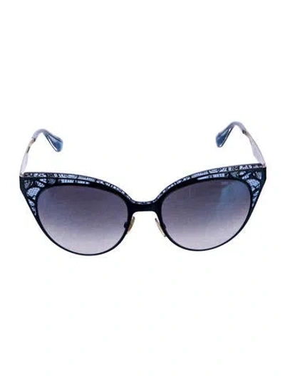 Pre-owned Jimmy Choo Estelle Cat-eye Sunglasses In Blue