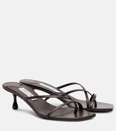 JIMMY CHOO ETANA 50 LEATHER MULES