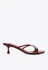 Jimmy Choo Etana 50 Leather Mules In Red