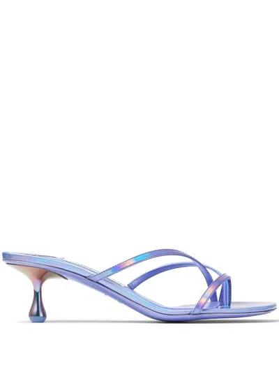 Jimmy Choo Etana Mule 50 Leather Sandal In Purple