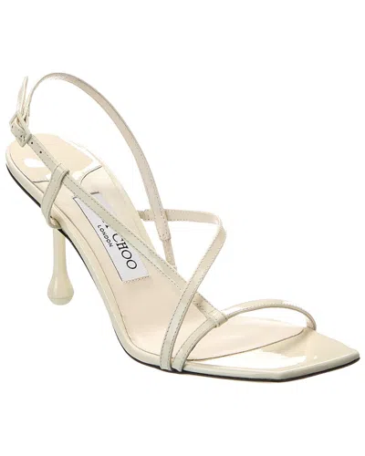 Jimmy Choo Etana 80 Leather Sandal In White
