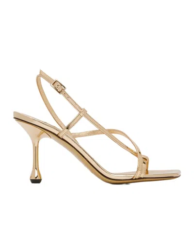 JIMMY CHOO JIMMY CHOO ETANA METALLIC FINISHED SANDALS