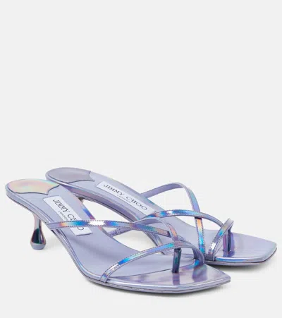 Jimmy Choo Etana Mule 50 Leather Sandal In Multi