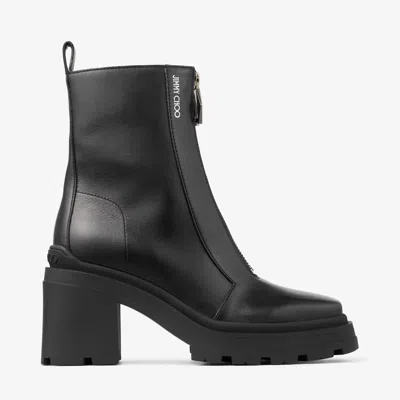 Jimmy Choo Eugenie 80 Womens Zipper Leather Ankle Boots In Black