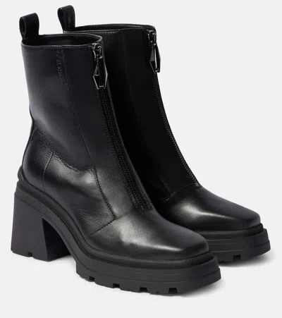 Jimmy Choo Eugenie 80 Womens Zipper Leather Ankle Boots In Black