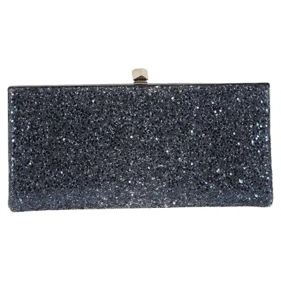 Jimmy Choo Evening Clutch Bag In Blue Glitter